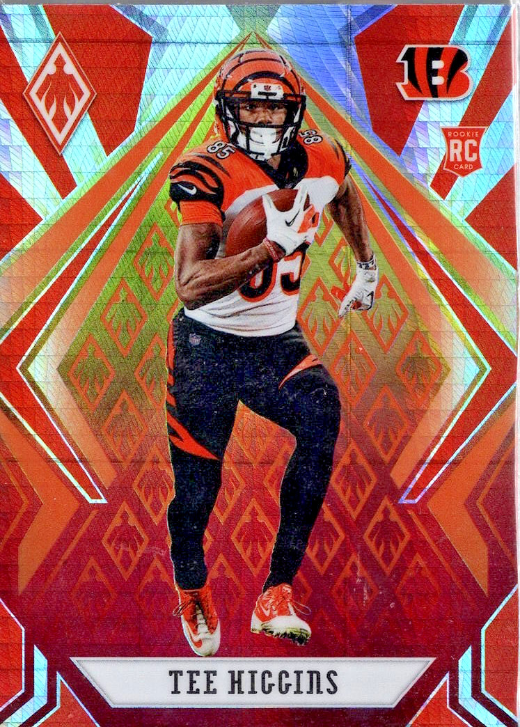 Tee Higgins #110 2020 Phoenix Fire Burst Rookie Card (RC) - Cincinnati Bengals