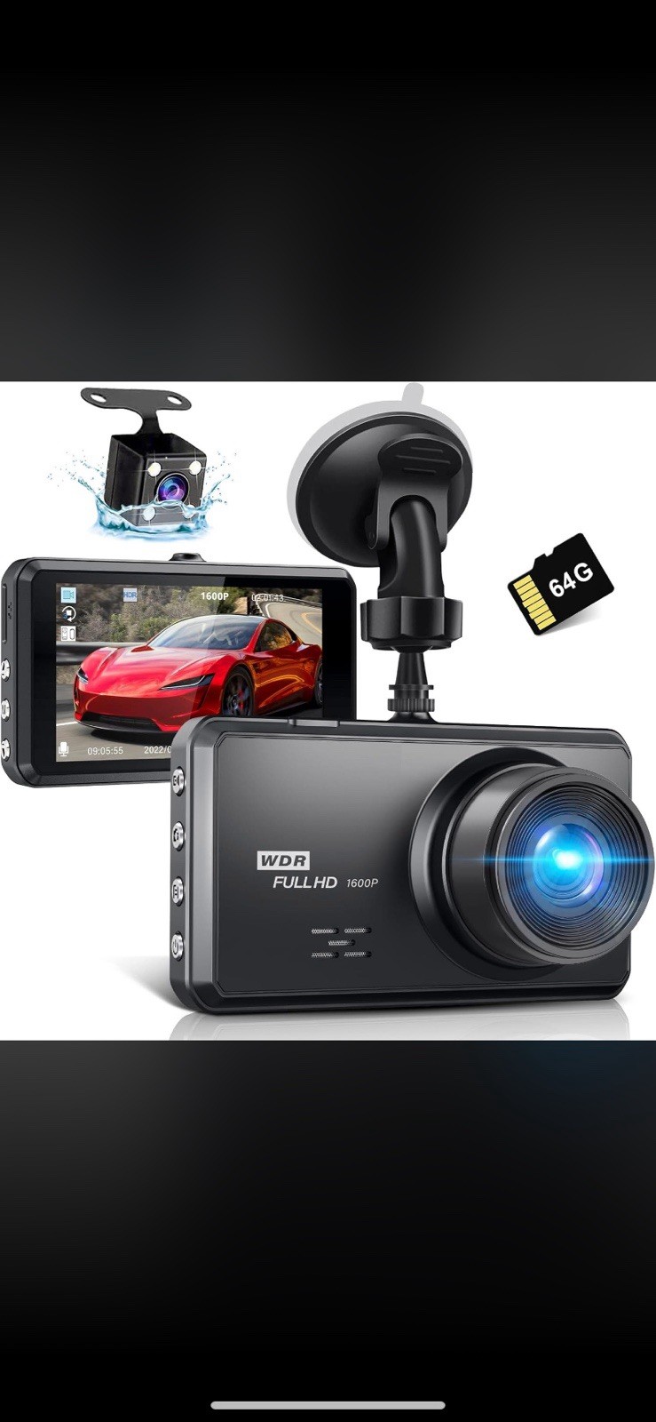 Evitez les arnaques grace a la dashcam voiture Miden S7 2.5K avec enregistrement en boucle