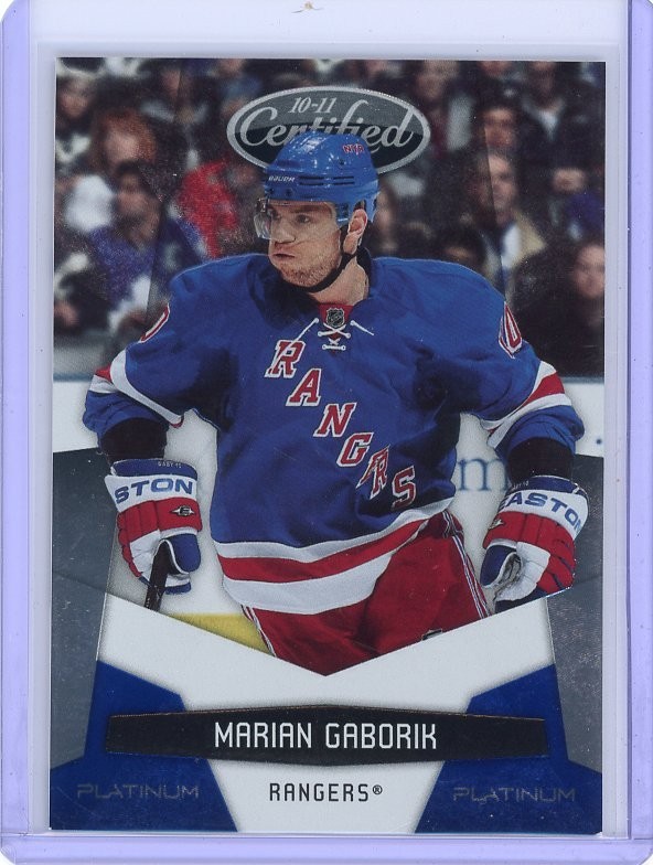 2010-11 Certified Marian Gaborik Mirror Blue /250 New York Rangers