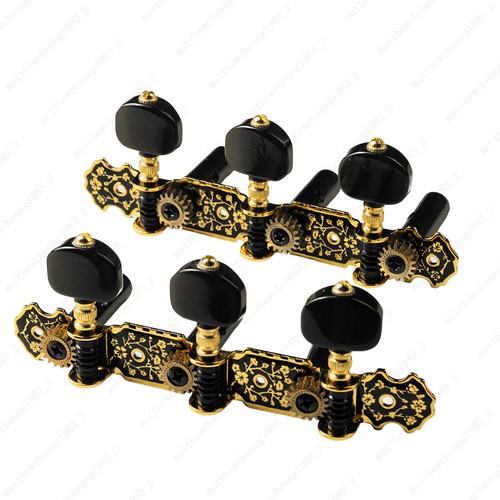 3Left + 3Right Guitar Tuner Machine 1:18 Ratio for Classical Guitar - Black&Gold - Picture 3 of 6