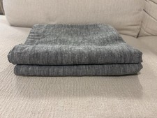 Pair of French Linen Grey Pillowcases King Size 100 Linen Set of 2