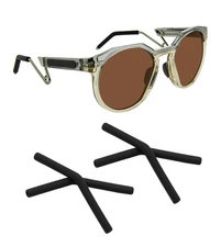 Black/Clear Replacement Ear Socks for Oakley HSTN Metal OO9279 Temple Tips