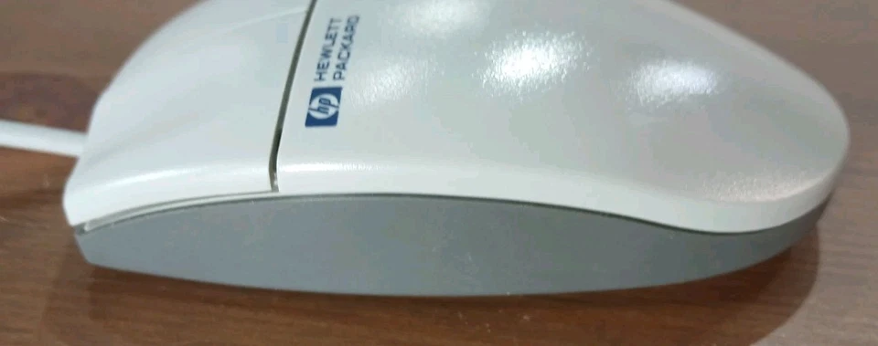 Vtg EUC HP 2-Button Wired PC Mouse 6-Pin mini-DIN PS/2 Connector M-S34 5182-8864 - Image 3 of 4