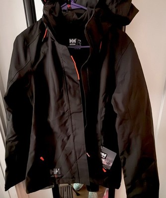 HH Helly Hansen Workwear Womens Jacket Black Luna Shell Waterproof Size M NWT