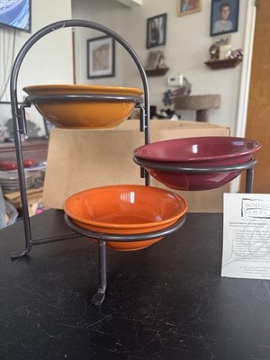 Tastefully Simple Triple Dip Bowl Set