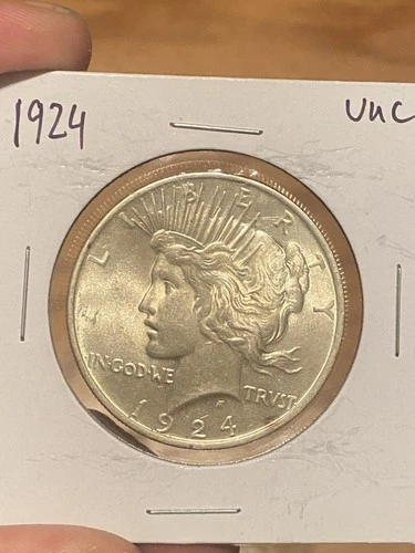 1924 $1 Peace Dollar Coin American Liberty MS+++ Condition! 90% Silver