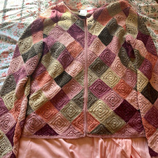 Talbots Petites M Multicolor Geometric Knit F...