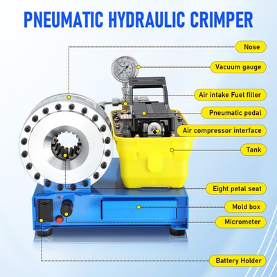 #ad #ad Pneumatic Hose Crimper High Pressure Hydraulic Hose Crimping Machine Pipe Tube $710.99