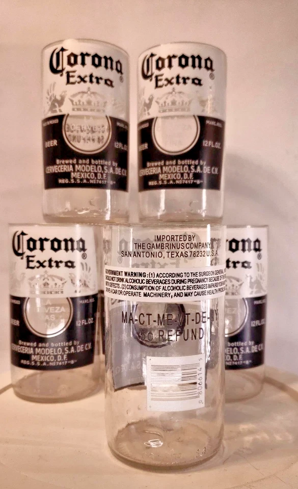 Corona дополнительные стаканы набор из 6 переработанных бутылок 12 жидк. унций паб питьевые стаканы - Изображение 4 из 4