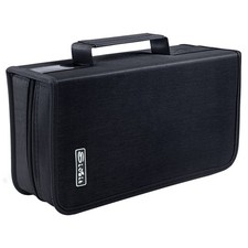 Siveit DVD Case Holder, CD/DVD Wallet 11.2 x 6.3 x 4 inches, Black