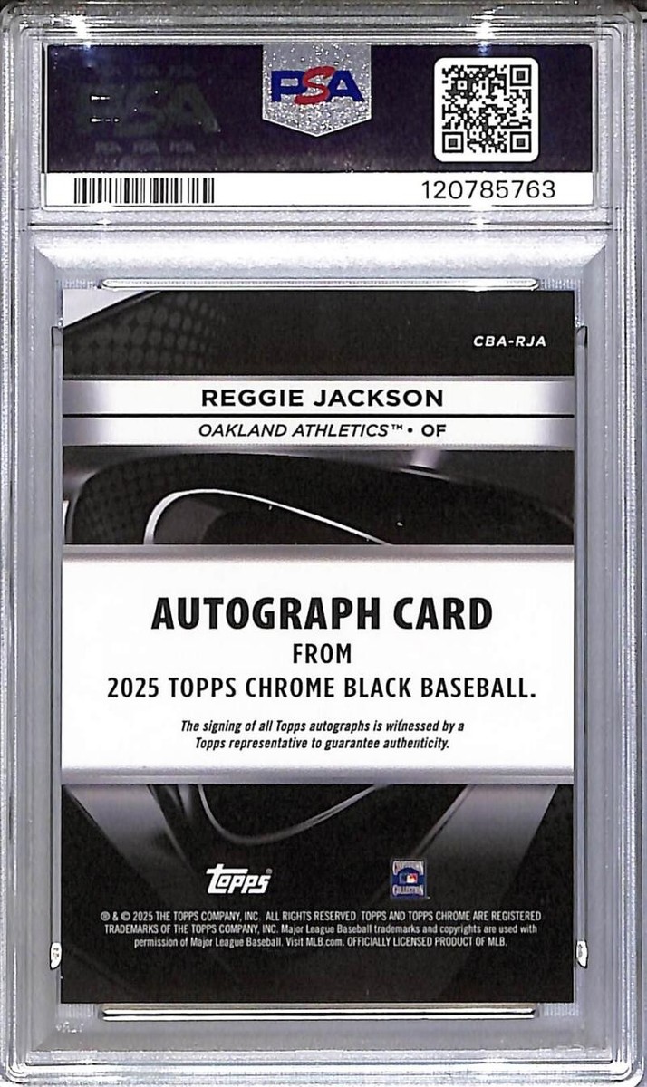 2025 Topps Chrome Black #CBA-RJA Reggie Jackson PSA 10 GEM MINT