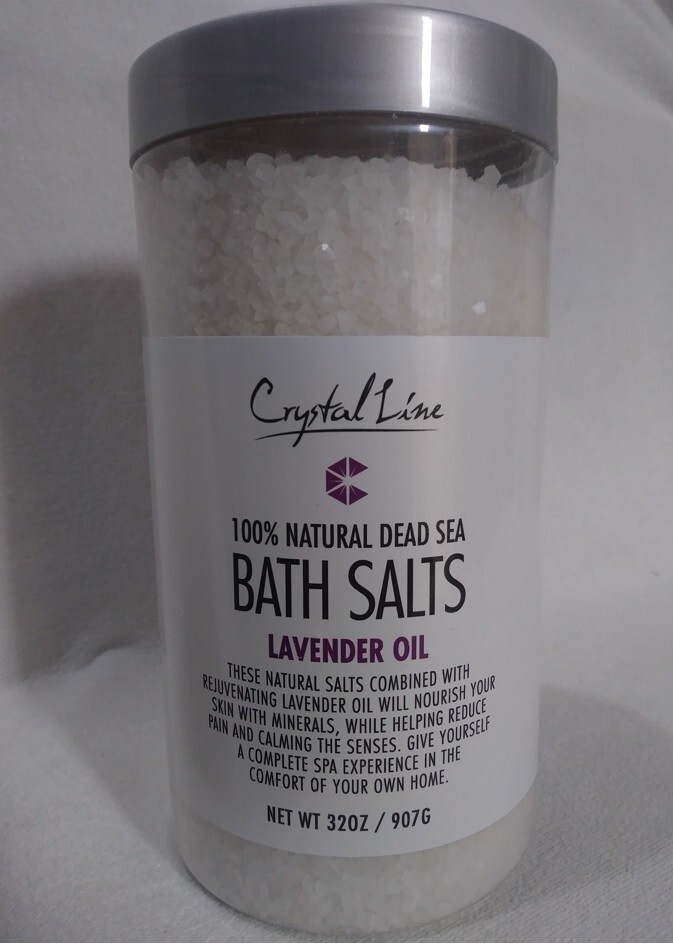 Dead Sea Bath Salts w/ Lavender Oil Yummy! 100% Natural Mineral Blend 32 oz Jar