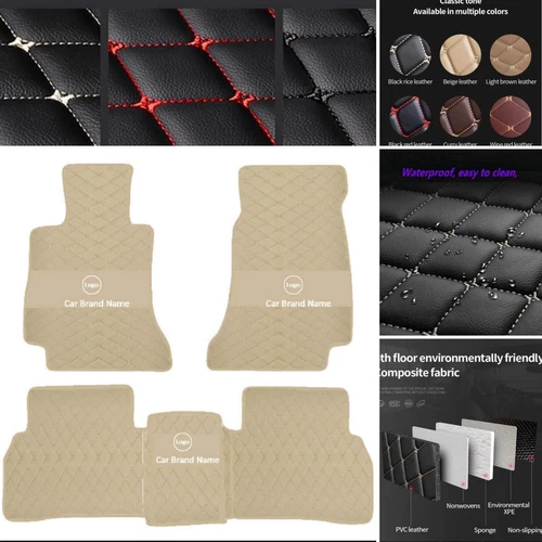For Alfa Romeo Car Floor Mats All Models Foot Pads Leather Waterproof Carpets - Foto 10 di 33