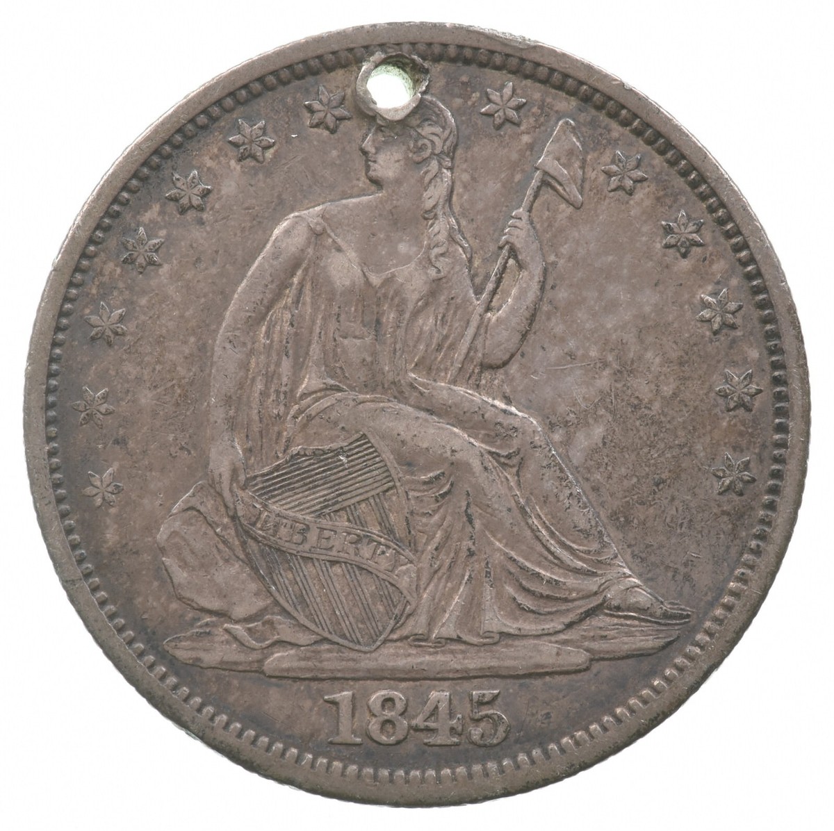 1845-O Seated Liberty Half Dollar Holed *8923 | eBay