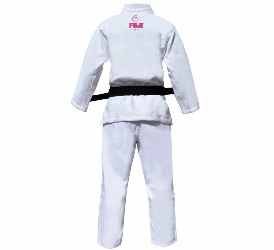 Fuji Womens Women Blossom Brazilian Jiu Jitsu Gi Jiu-Jitsu BJJ - White w Pink - Image 3 of 4