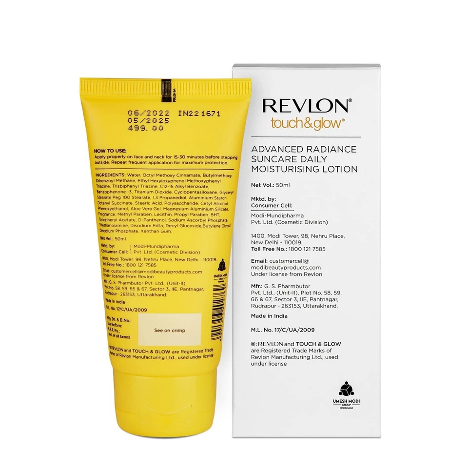 Revlon Touch & Glow Advanced Radiance Sun Care Spf 50 Moisturizing Lotion 50 g - Image 3 of 3