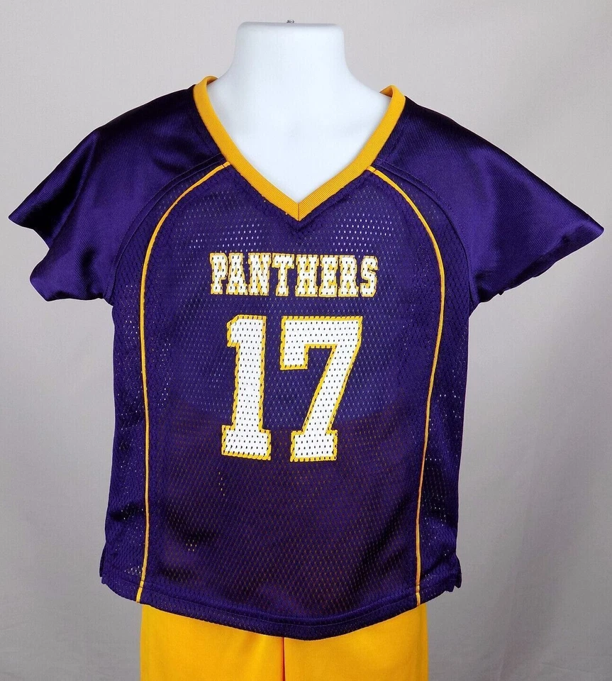 Northern Iowa Panthers Jersey Boy's 4T Purple Football Uniform Set New - Image 2 of 4