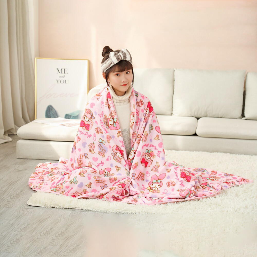 My Melody Kuromi Cinnamonroll Blanket Anime Plush quilt Soft Bed