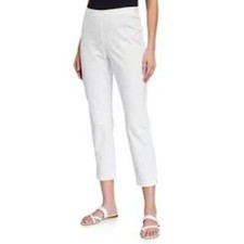 Eileen Fisher Organic Cotton Blend White Trouser Pants Size S