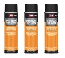 SEM 39813 Chip Guard Satin Black Acrylic Auto Body Coating Aerosol Spray(3 Pack)