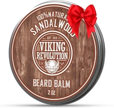 Viking Revolution Sandalwood Beard Balm - Beard Butter with Argan Oil, Beard Sof