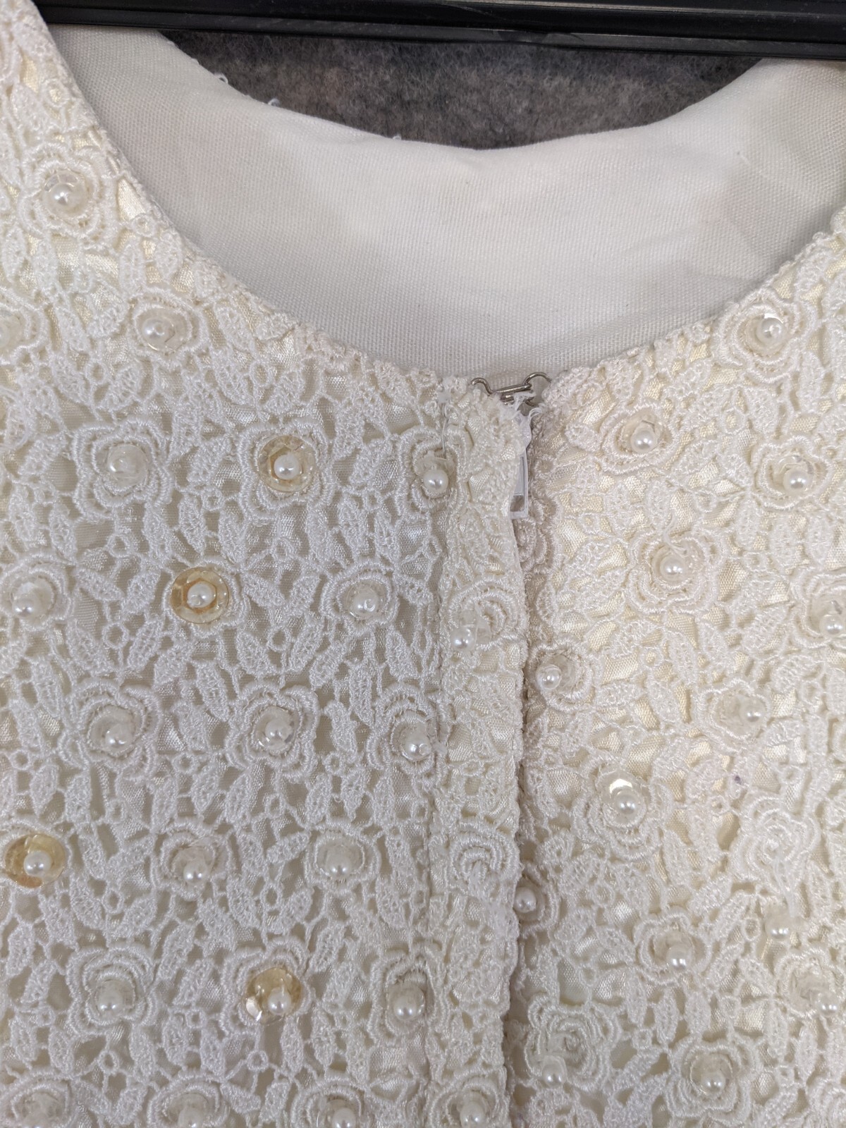 Handmade Maxi Dress Women Small Purple White Beaded Lace Bodice Thigh Slit Prom