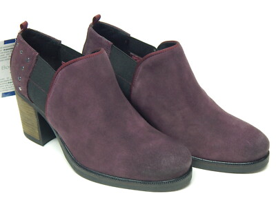 Bos & Co Boon Sz EU 39 M (US 8-8.5) Women's Waterproof Suede Slip-On Boots Prune