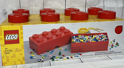 LEGO 4004 Red Storage Brick Knobs Stackable