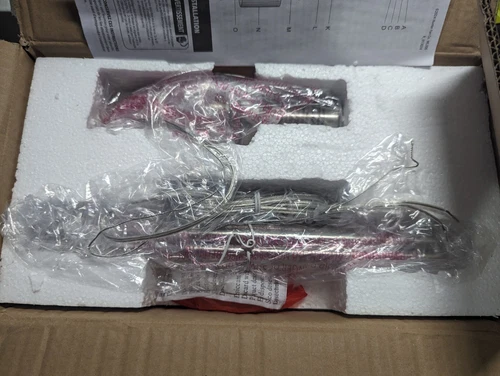 Hunter Gatz 1-Light Brushed Nickel Island Mini Pendant Light Ribbed Glass Shade - Picture 2 of 5