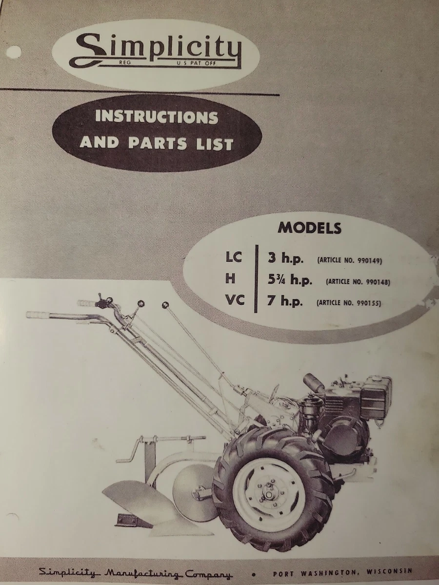 Simplicity Walk Behind Garden Tractor Fasci Garden