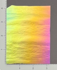 CBS Dichroic Glass 90 COE - 3" x 4" Rainbow 2+ on Thin Clear