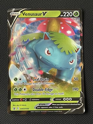 Venusaur V SWSH100 NM Full Art Promo Rare Pokemon Card - Pack Fresh | eBay