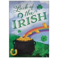 Luck of the Irish 12x18in Garden Flag St. Patricks Front Yard Home Decor Flag