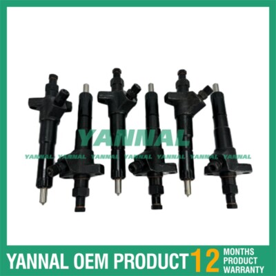 6X ME440071 Fuel Injector For Mitsubishi 6D16 Hidromek HMK 300 LC excavator