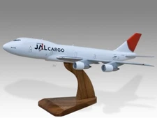 Boeing 747-200SF JAL Japan Airlines Desk Wood Airplane New Model Large 1/150