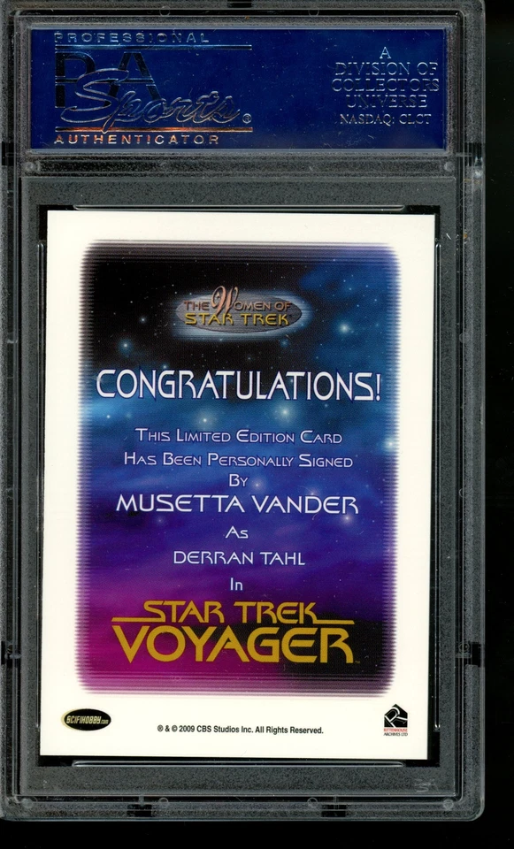 2010 Star Trek Autograph Musetta Vander as Derran Tahl Limited Auto PSA 10 - Image 2 of 2