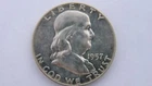 1957 Franklin Silver Half Dollar BU Nice Looking Coin