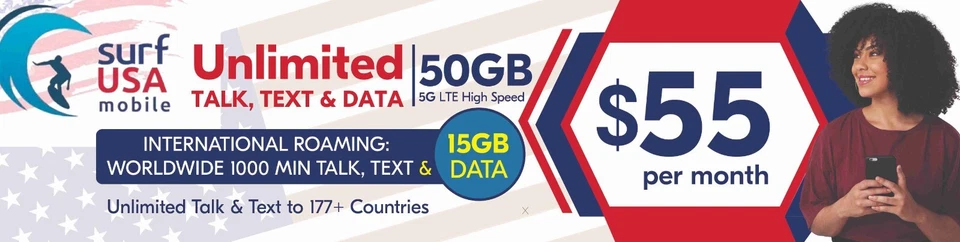 USA prepaid sim with data and Calling Roaming to Worldwide 177 countries  - Image 3 of 4