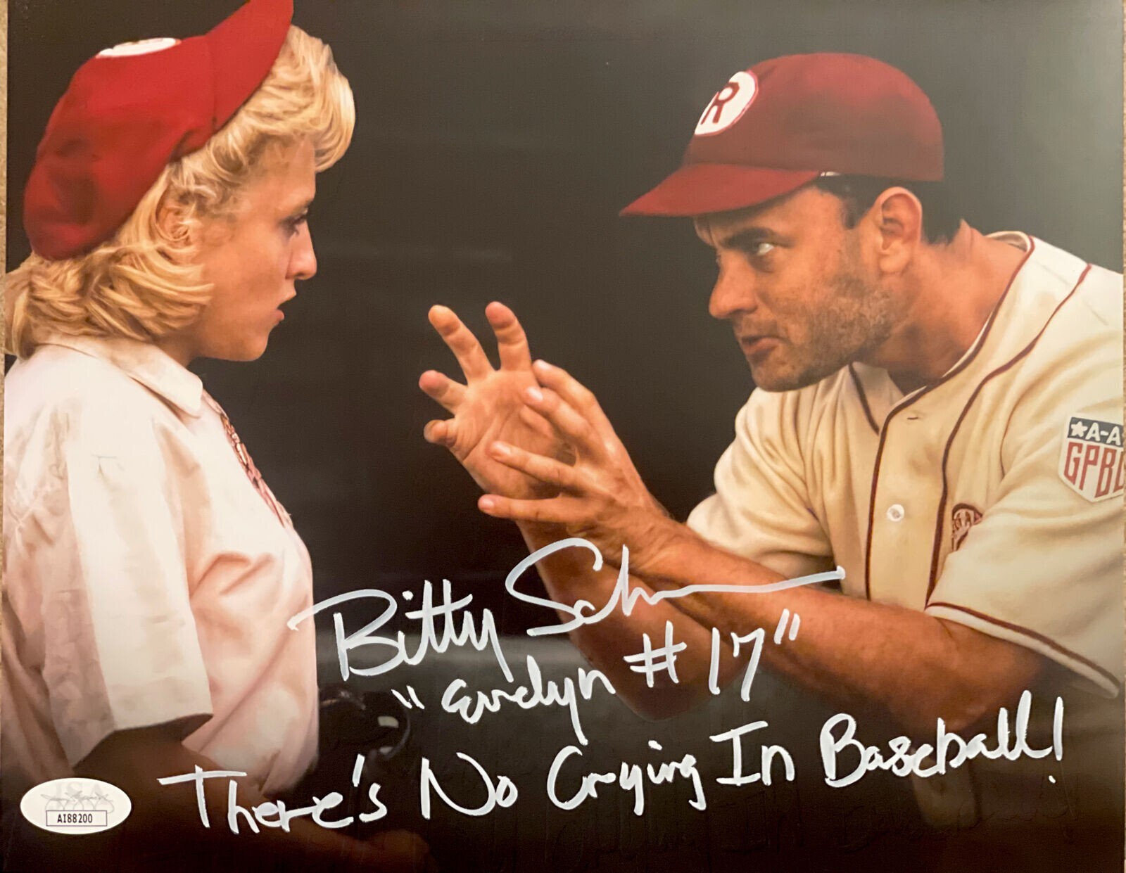 A LEAGUE OF THEIR OWN Elizabeth bitty schram Signed 8x10 Photo reprint