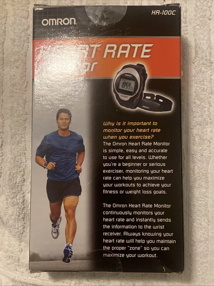 Reloj deportivo Omron HR-100CBX Rev F monitor de ritmo cardíaco negro nuevo sellado de fábrica Foto 2 de 3