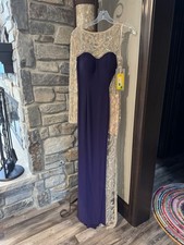 Rachel Allan Couture Aubergine Pageant Gala Gown Dress sz 8 NWT SALE