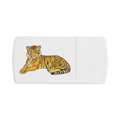 Pillendose ''Crouching Tiger'' mit Tablettenteiler (PI00030103)