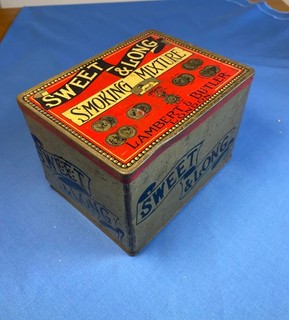 Vintage Original Sweet & Long Smoking Mixture Tin. Early 20th Century.