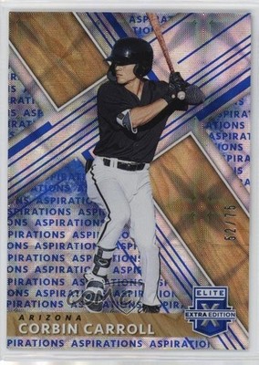 2019 Panini Elite Extra Edition Aspirations Blue 52/75 Corbin Carroll #16 o7m