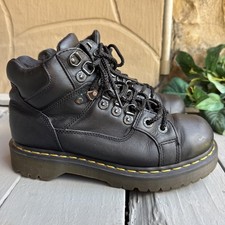 Vintage Dr Martens 8699 Punk Chunky Brown Leather Boots UK 7 US 8 Y2K