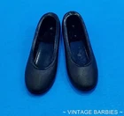 RARE Vintage Barbie Francie Doll Checker Chums Black Rubber Shoes  ~ 1970's