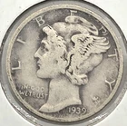 ☆SILVER☆  ☆SILVER☆  ☆SILVER☆ 1939S  Mercury Dime - 87 Years Old □BUY SILVER!!