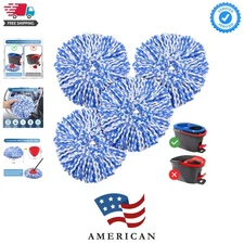 Easy-Cleaning Microfiber Mop Replacement Heads - 4 Pack Compatible with O-Cedar