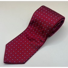 Brooks Brothers 346 Silk Necktie Red Geometric Pattern Men 59" Length