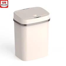 Automatic Motion Sensor Trash Can Touchless Garbage Bin Soft Close Lid Indoor US
